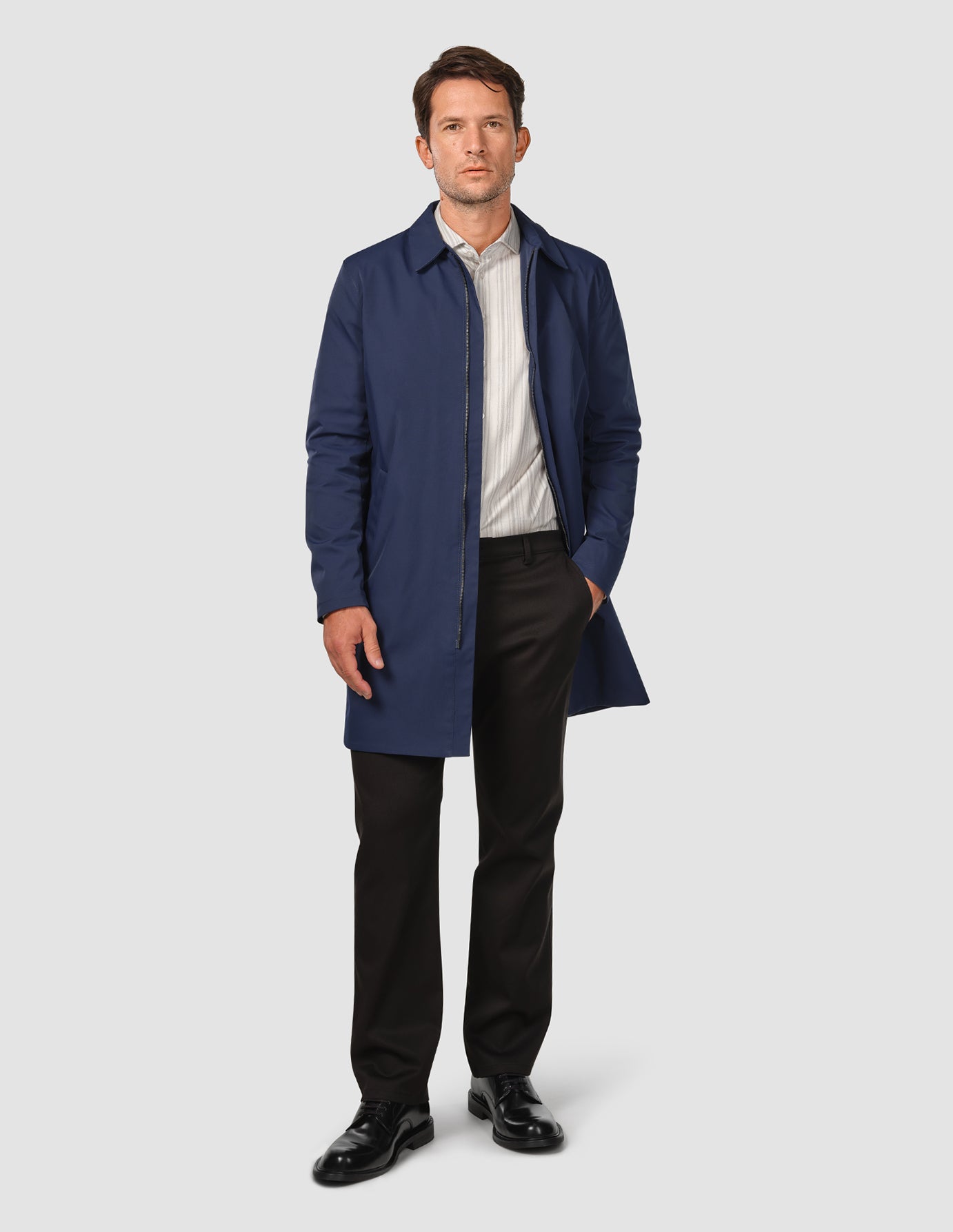 Waterproof Trench Coat Navy
